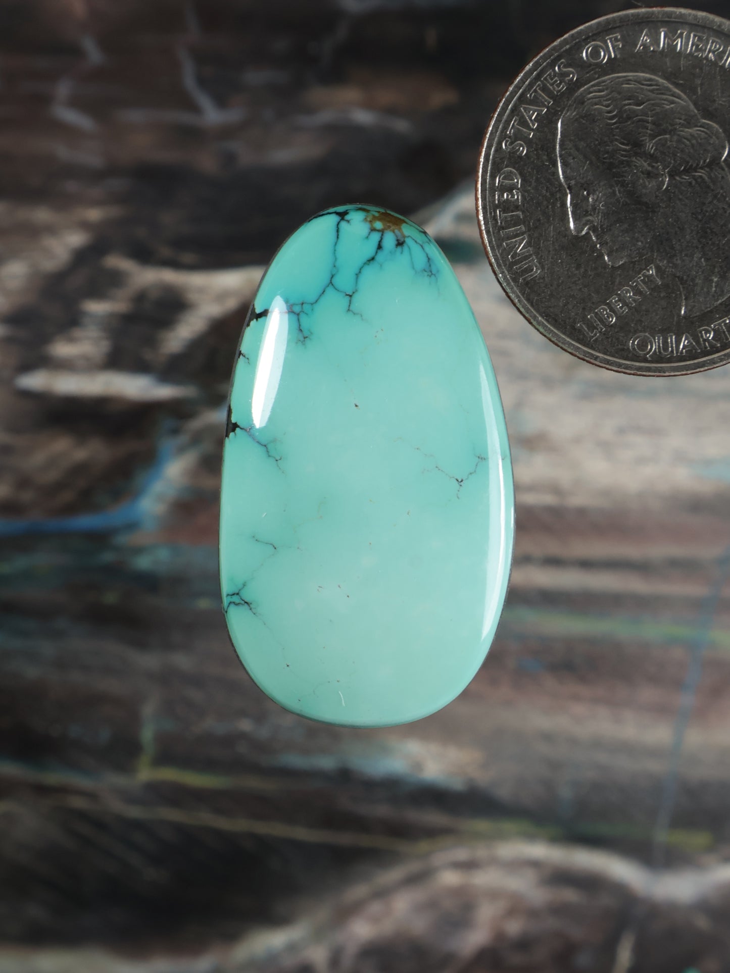 Iron Maiden Turquoise Cabochon Q126