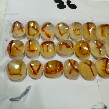 Alphabet Agate Cabochon Set A165