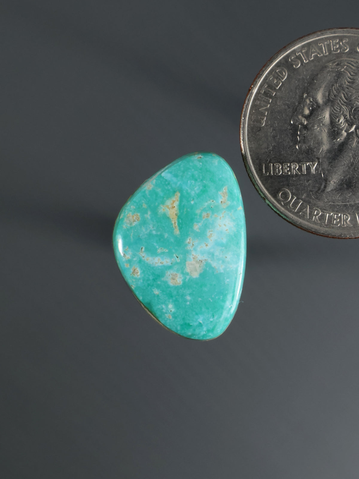 Turquoise teal teardrop cabochon gemstone