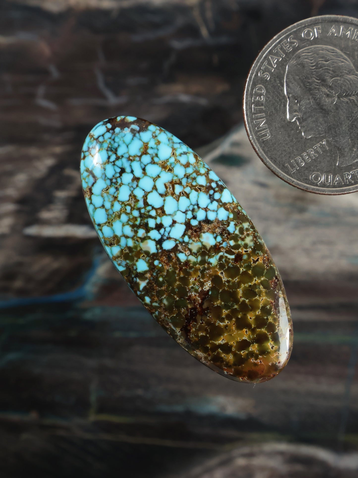 Kingman Red Web Turquoise Cabochon A249