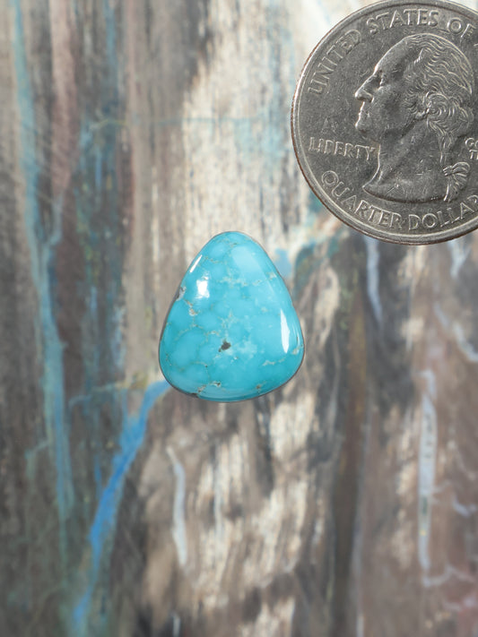 Turquoise cabochon gemstone in a smooth teardrop shape