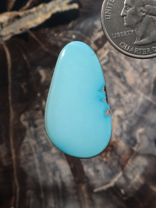 Sleeping Beauty turquoise cabochon with teardrop shape, smooth polished face