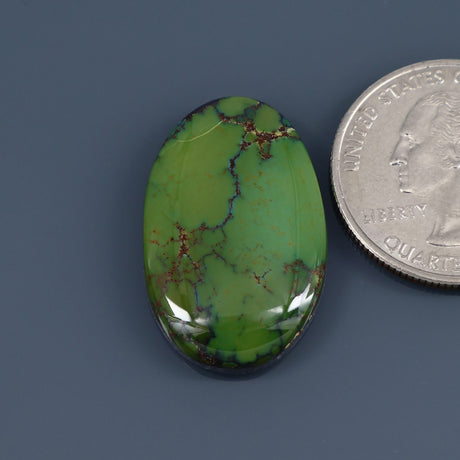 Hubei Green Turquoise Cabochon A021