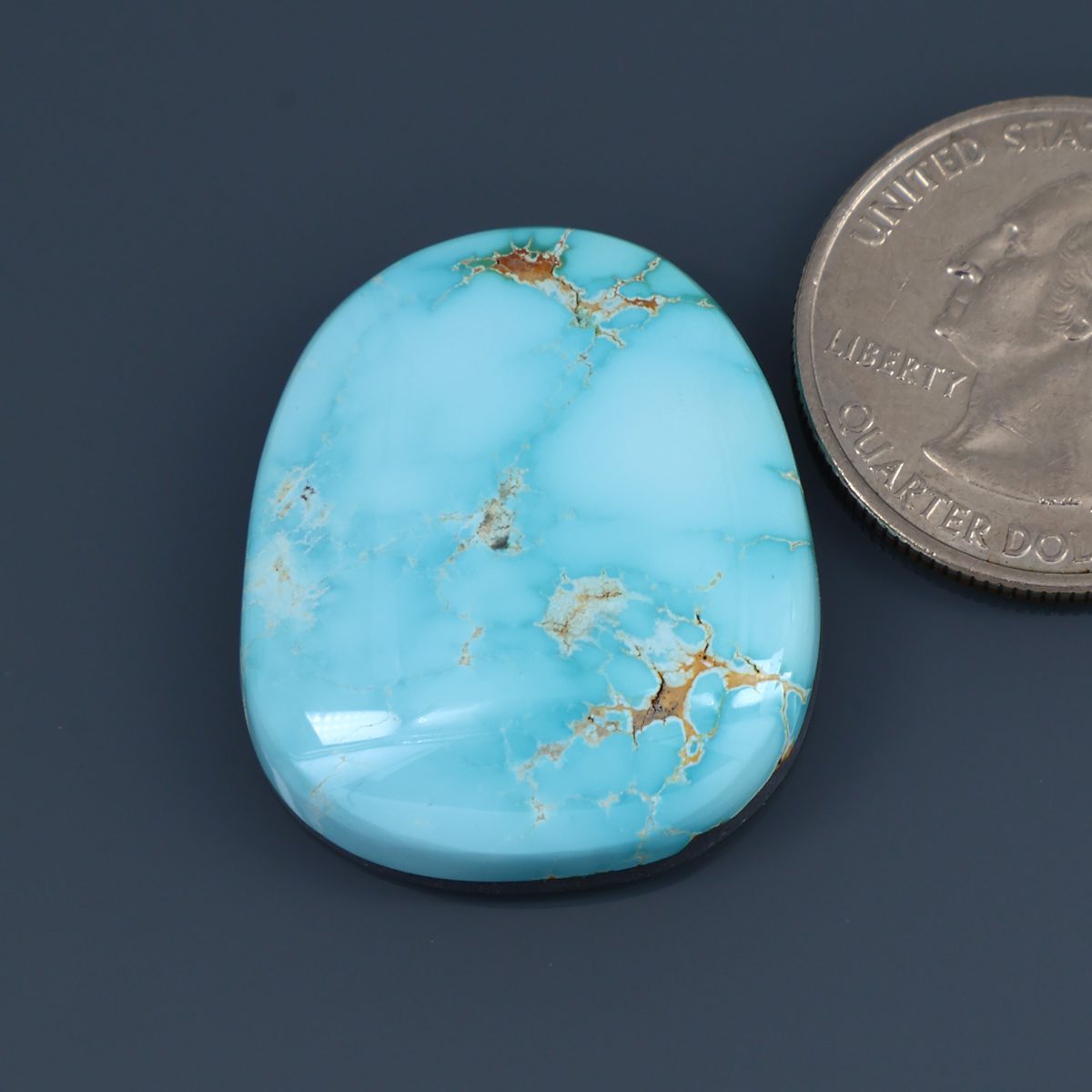 locochi　turquoise blue co. Blue Sleeping Beauty Turquoise With Tsavorite 10k Yellow
