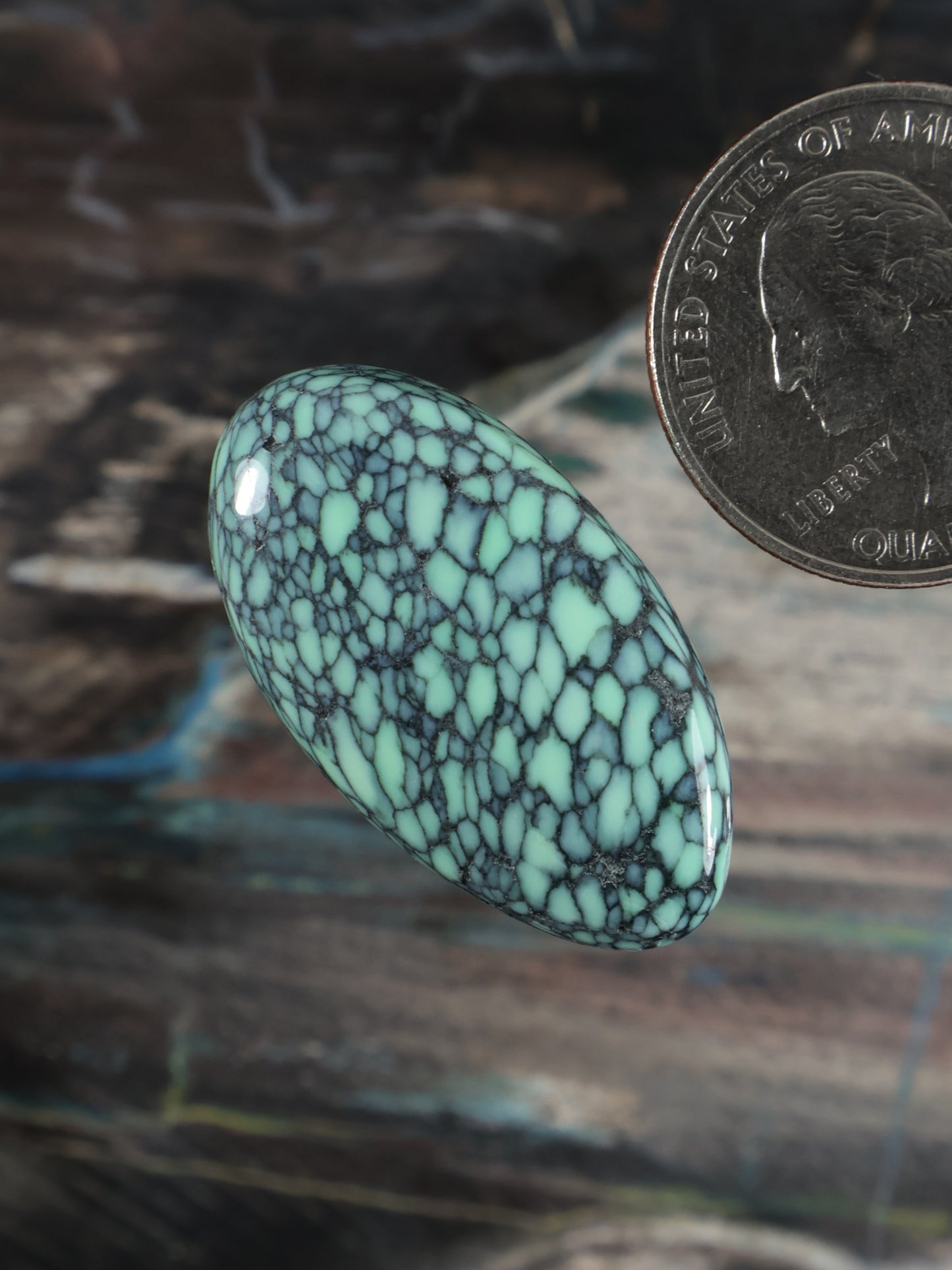 Natural Emerald Rose Variscite Cab B702