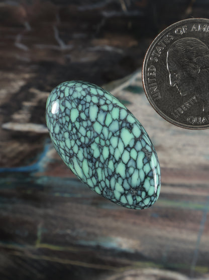 Natural Emerald Rose Variscite Cab B702