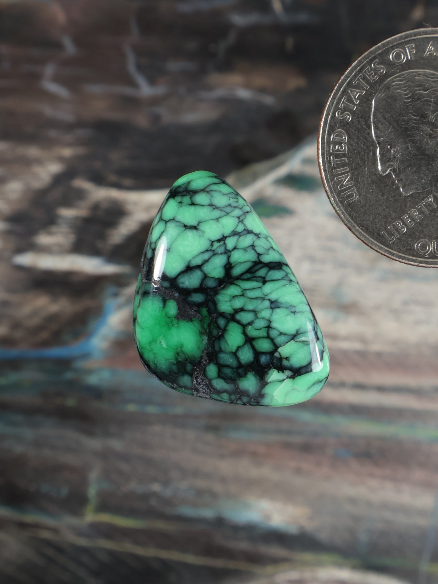 Natural Emerald Rose Variscite Cab B700