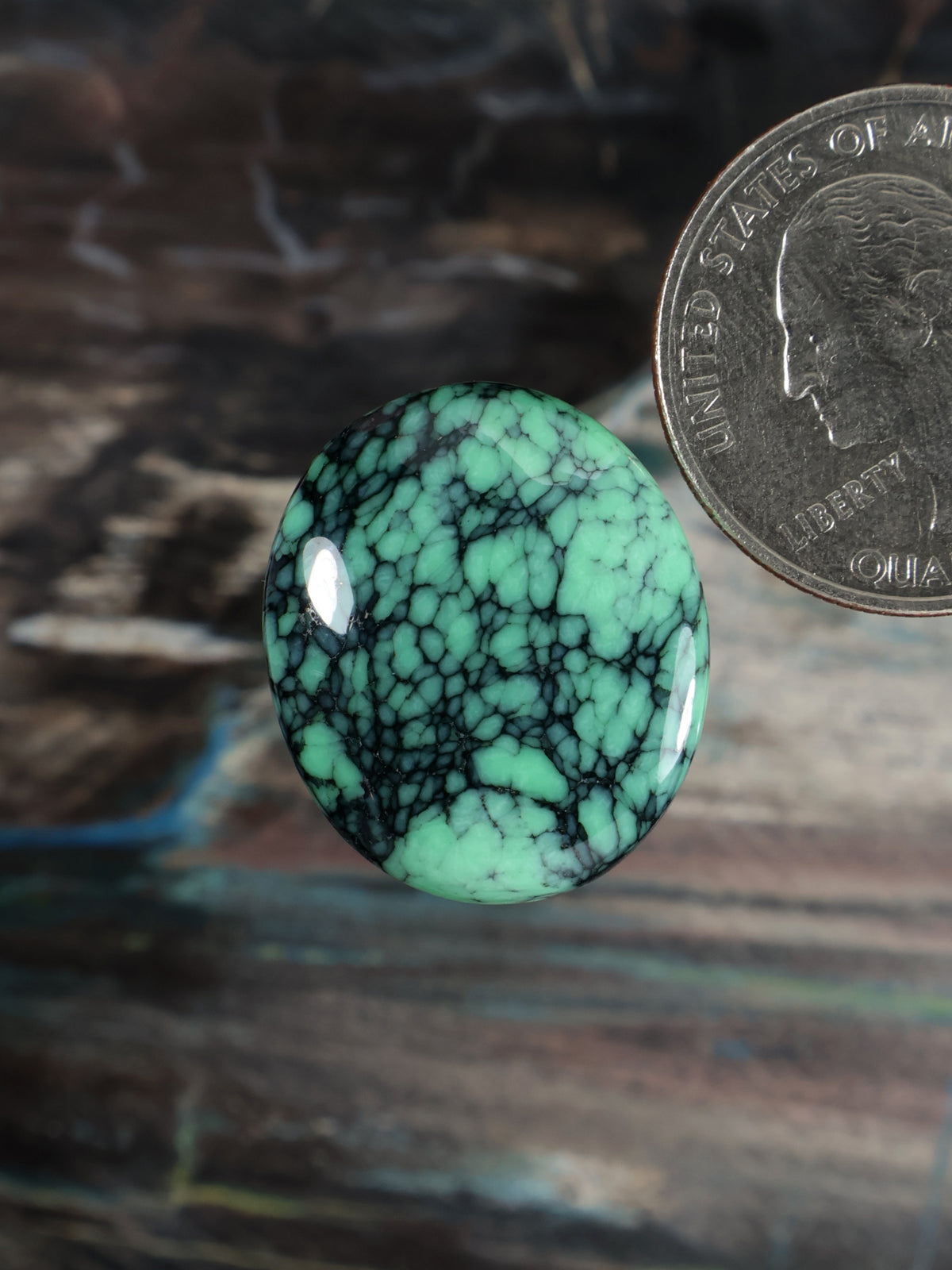 Natural Emerald Rose Variscite Cab A176