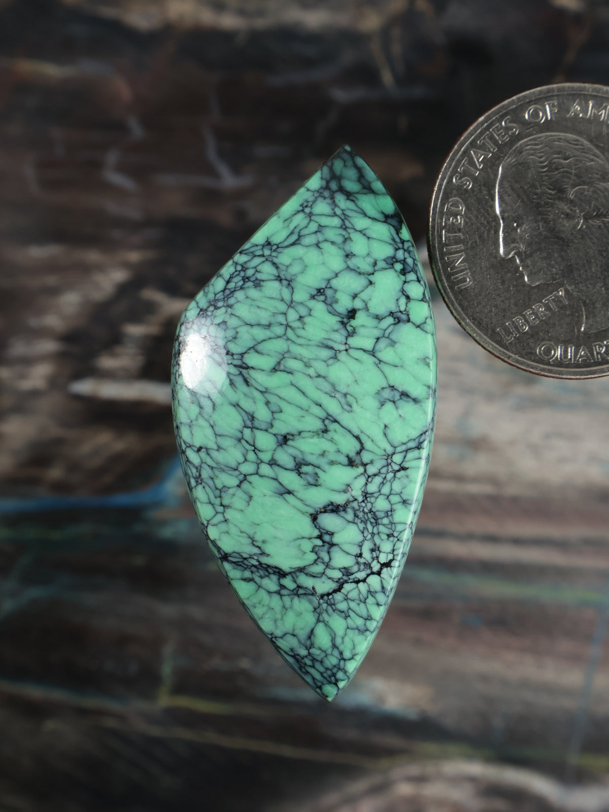 Natural Emerald Rose Variscite Cab A170