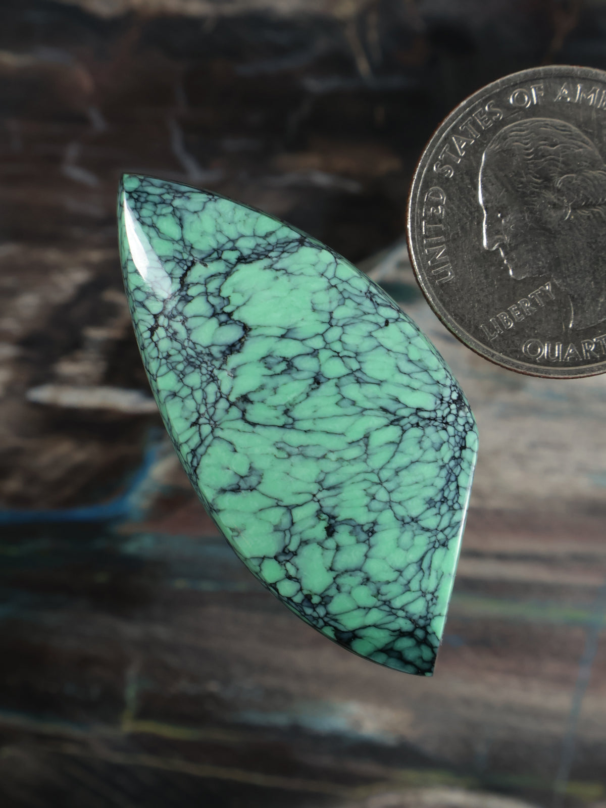 Natural Emerald Rose Variscite Cab A170