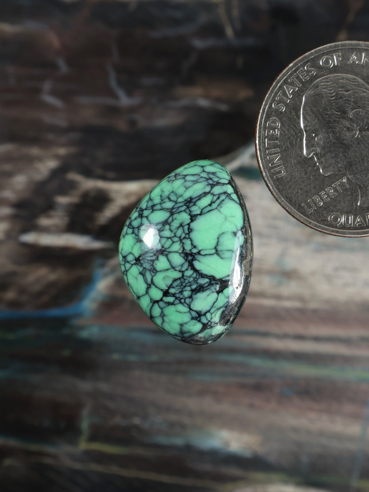 Natural Emerald Rose Variscite Cab B093