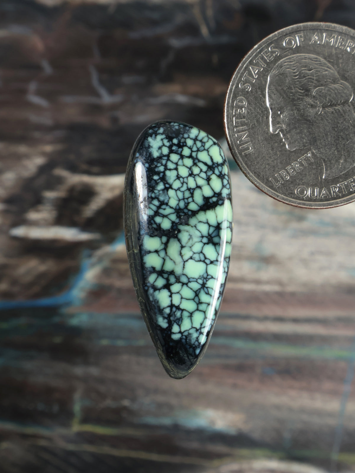 Natural Emerald Rose Variscite Cab B094